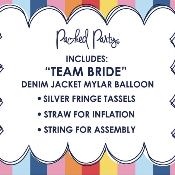 8 Bachelorette Party Balloons Fringe Jacket Team Bride Wife Of The Party 2.2ft - Picture 6 of 6